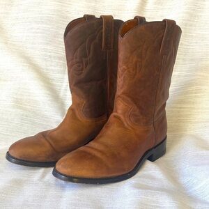 Botas Jaca Brown Leather Cowgirl/Western/Rodeo Boots Size 8
